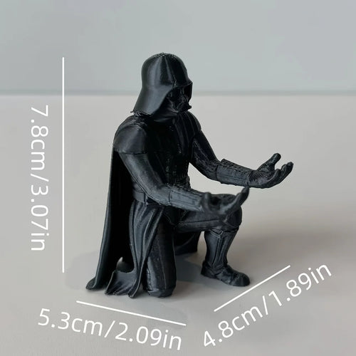 1 Piece 3D Printed Kneeling Vader Pen Holder, Cool Villain-Themed Desktop Decoration, Bookshelf Storage Decoration, Ideal for Decorating Office Study Spaces and as a Birthday Gift, Valentine's Day, Christmas, or Holiday Gift,