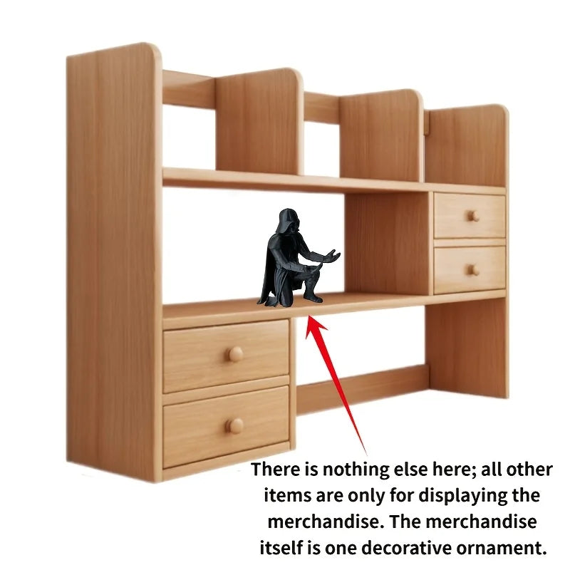 1 Piece 3D Printed Kneeling Vader Pen Holder, Cool Villain-Themed Desktop Decoration, Bookshelf Storage Decoration, Ideal for Decorating Office Study Spaces and as a Birthday Gift, Valentine's Day, Christmas, or Holiday Gift,