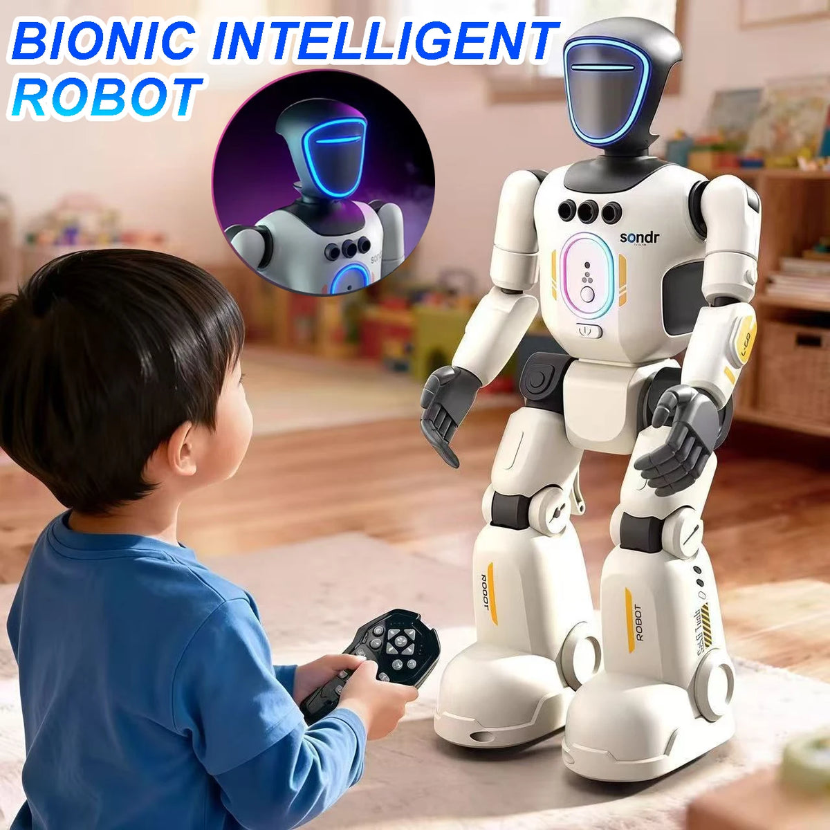 2026 Smart Programming Gesture Sensing Remote Control Robot 2.4G Joint Mobility Breathing Light Recording Function RC Robot New