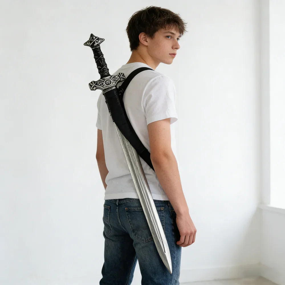60cm Medieval Knight Sword Retro Cosplay Halloween Props Renaissance Warrior Handy Plastic Arms For Collection
