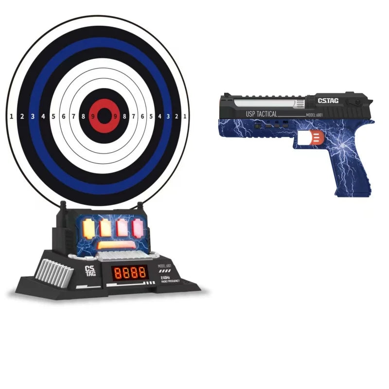 CSTAG Ai Smart Target Shooting Game Gun Toy Set Indoor Outdoor Pistol Battle Scoring Game Sports Toy For Kids Boy Christmas Gift