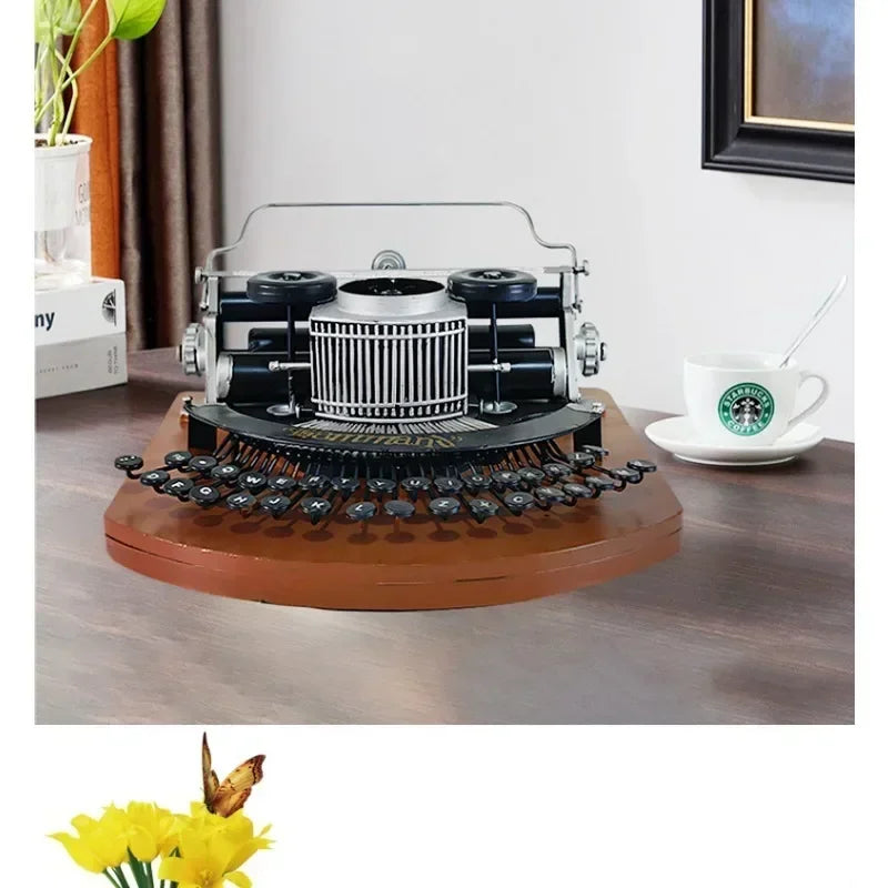 Vintage Typewriter Prop Model Decoration Display Window Photography Vintage Metal Decoration Crafts