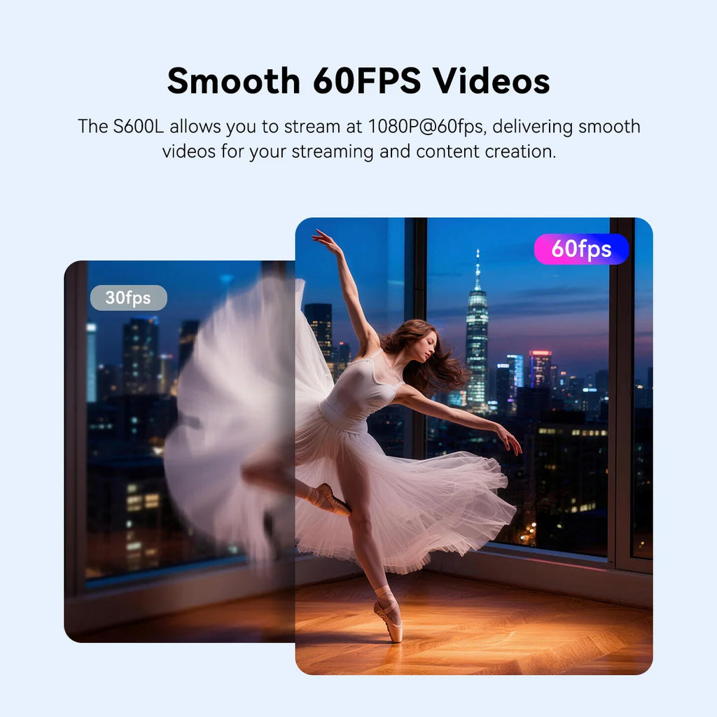 4K Webcam Light Control 1080P 60fps Autofocus Video Camera EMEET S600 Light USB Camera 8MP Streaming Web Camera for PC/Computer