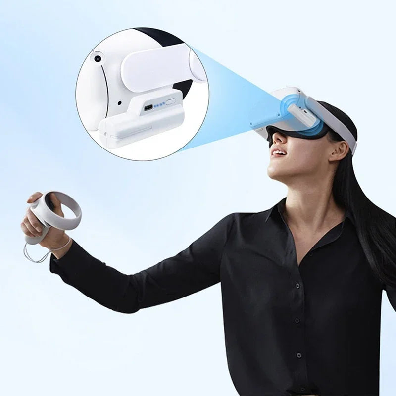 For Mate Quest 2/3/3s VR Power Bank Battery Design Headset Rechargeable Battery Pack Type-C for Quest 2 Headset Accessories