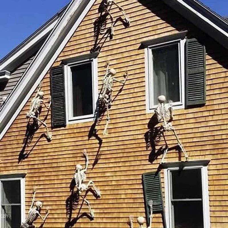 Happy Halloween Modeling Humanoid Skeleton Decorative Props Haunted House Home Bedroom Balcony Decoration Party DIY Supplies