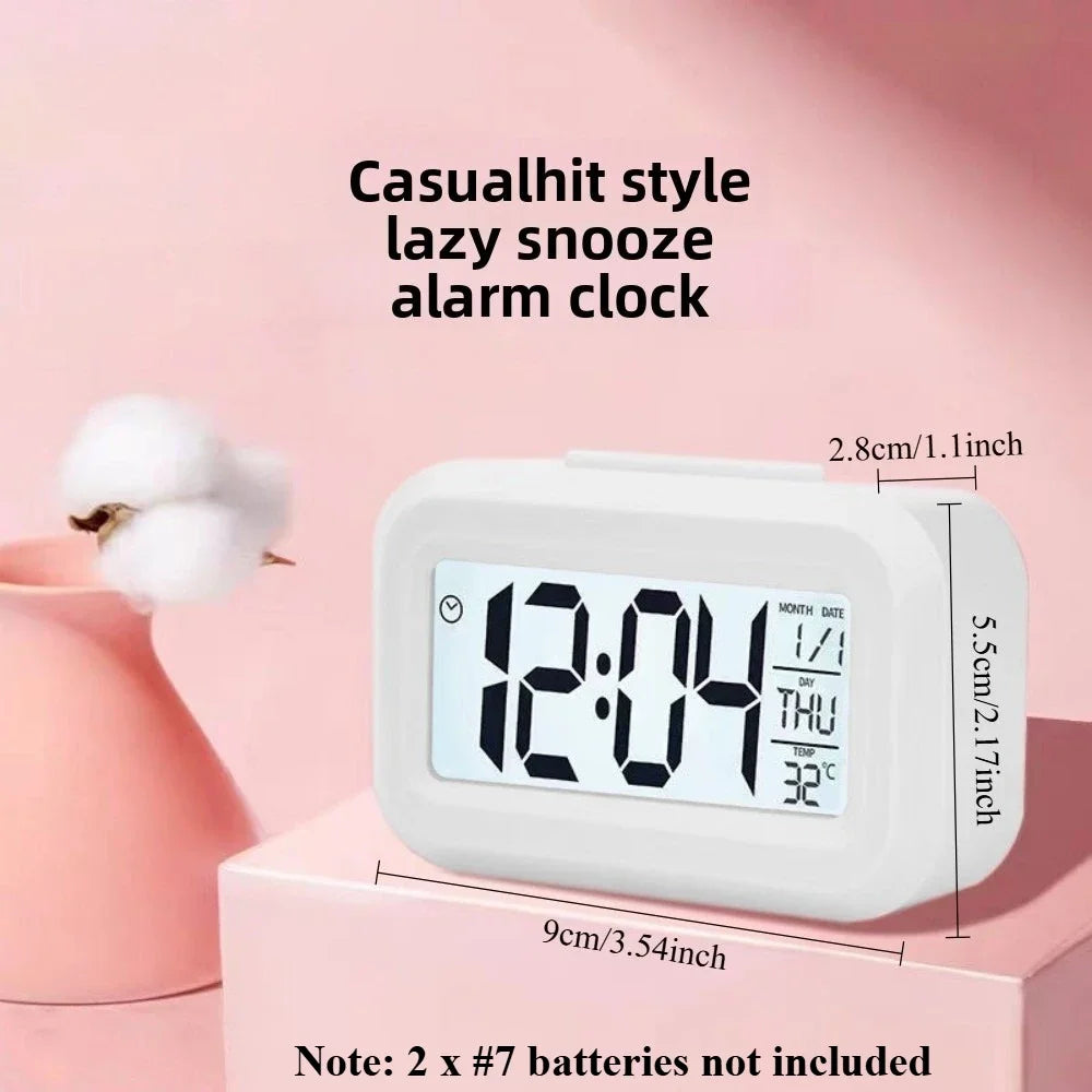 Bedside Table Alarm Clock Date Temperature Function Children's Bedroom Clock Home Offices Desktop Clock Desk Decor Digital Child