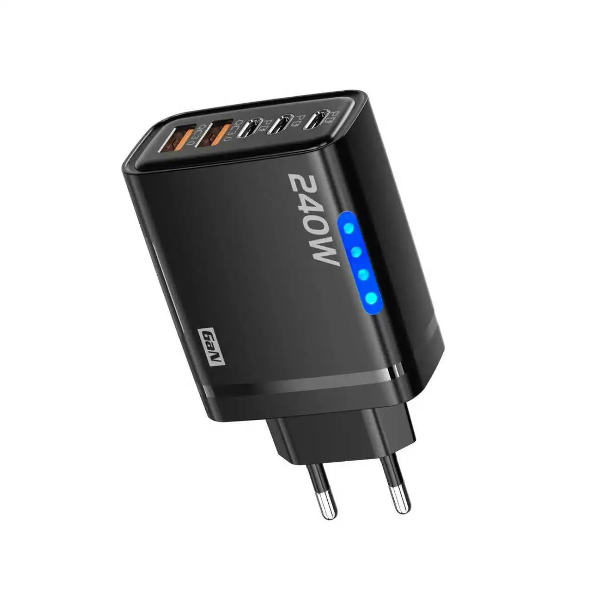 New 5 in 1 GaN Charger For IPhone 16 15pro Desktop Laptop Samsung 240W Fast Charging Adapter 120w Type To TypeC Cable Charger