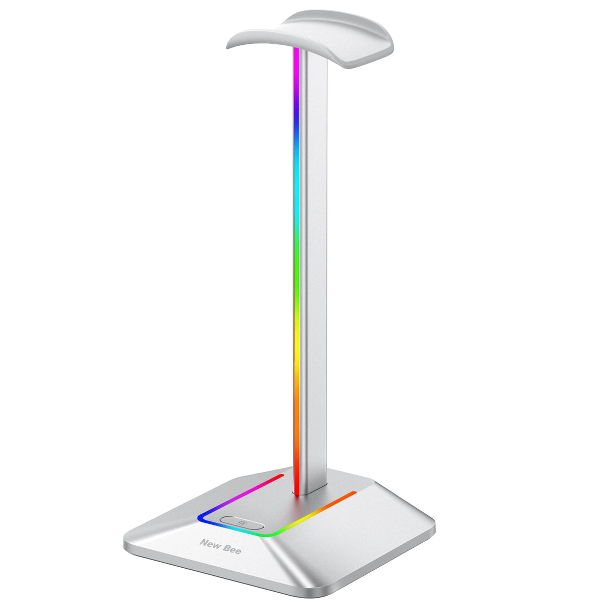 New Bee Z8 RGB Headphones Stand Holder with 2 USB Ports Desk Gaming Headset Cool Display Holder Non-Slip Rubber Base for Gamer