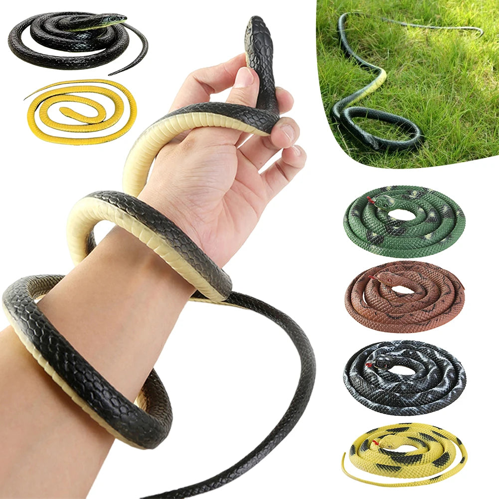 Fake Snake Toy Real Look Snake Prank Toy Fake Prank Prop Simulated Snake Soft Rubber Decompression Toy for Fake Prank Prop