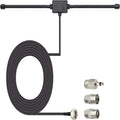 FM Radio Antenna FM F-Head Sheep Horn Antenna for Car FM TV Radio Station 75 ohms F Female Head to TV3.5 Mono