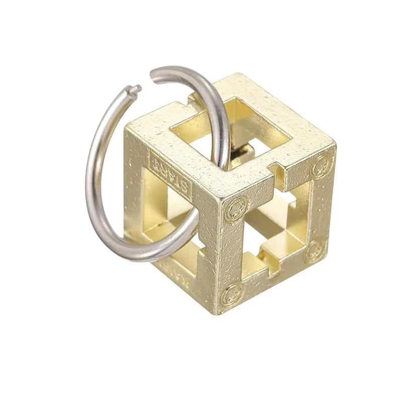 Difficult Metal Brain Teaser Puzzles for Adults Kids Magic Baffling IQ Logic Test Disentanglement Game Fun Challenge