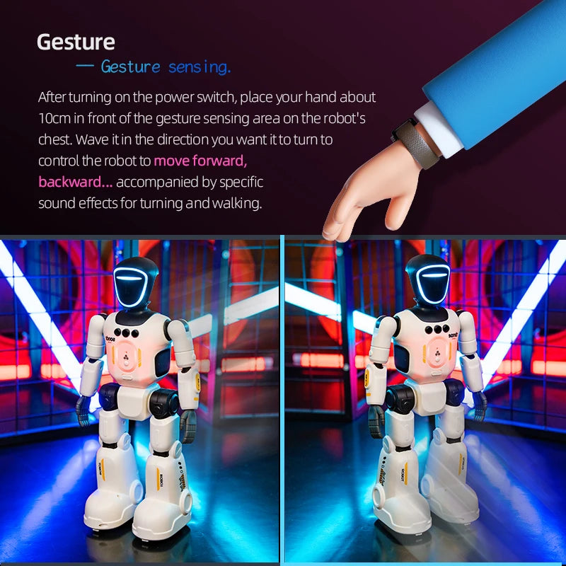 2026 Smart Programming Gesture Sensing Remote Control Robot 2.4G Joint Mobility Breathing Light Recording Function RC Robot New