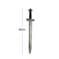 60cm Medieval Knight Sword Retro Cosplay Halloween Props Renaissance Warrior Handy Plastic Arms For Collection
