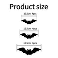Halloween Decorations 3D Lighted Bats with Purple Green LED Lights Waterproof Window Wall Stickers for Indoor Outdoor Decor