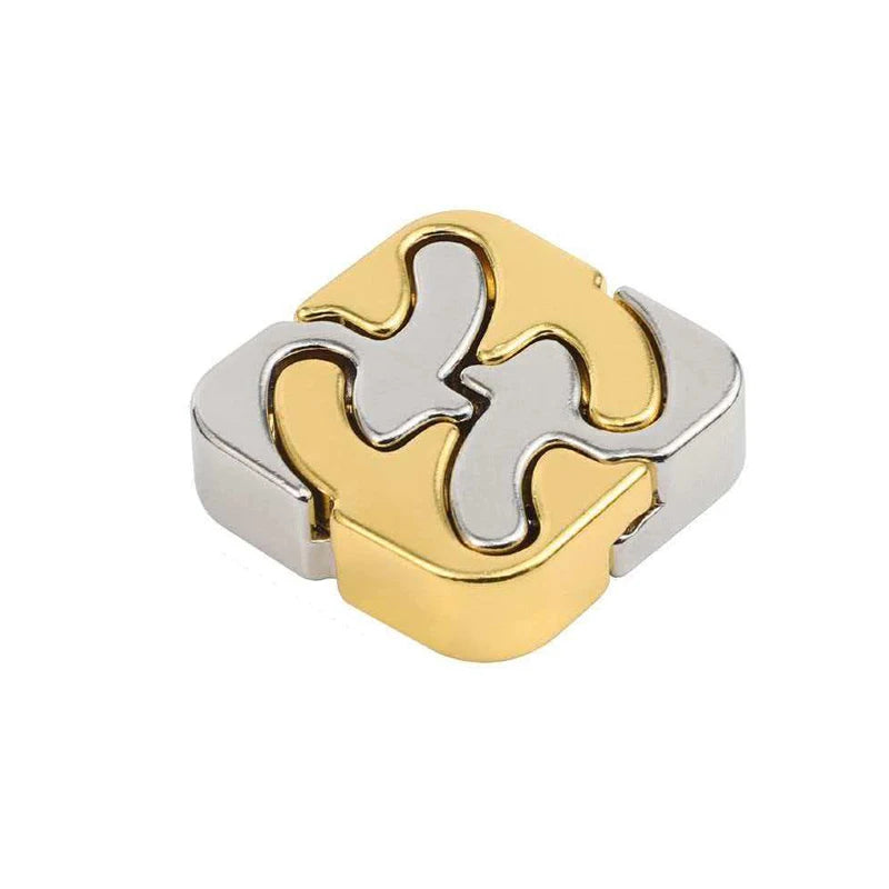 Difficult Metal Brain Teaser Puzzles for Adults Kids Magic Baffling IQ Logic Test Disentanglement Game Fun Challenge