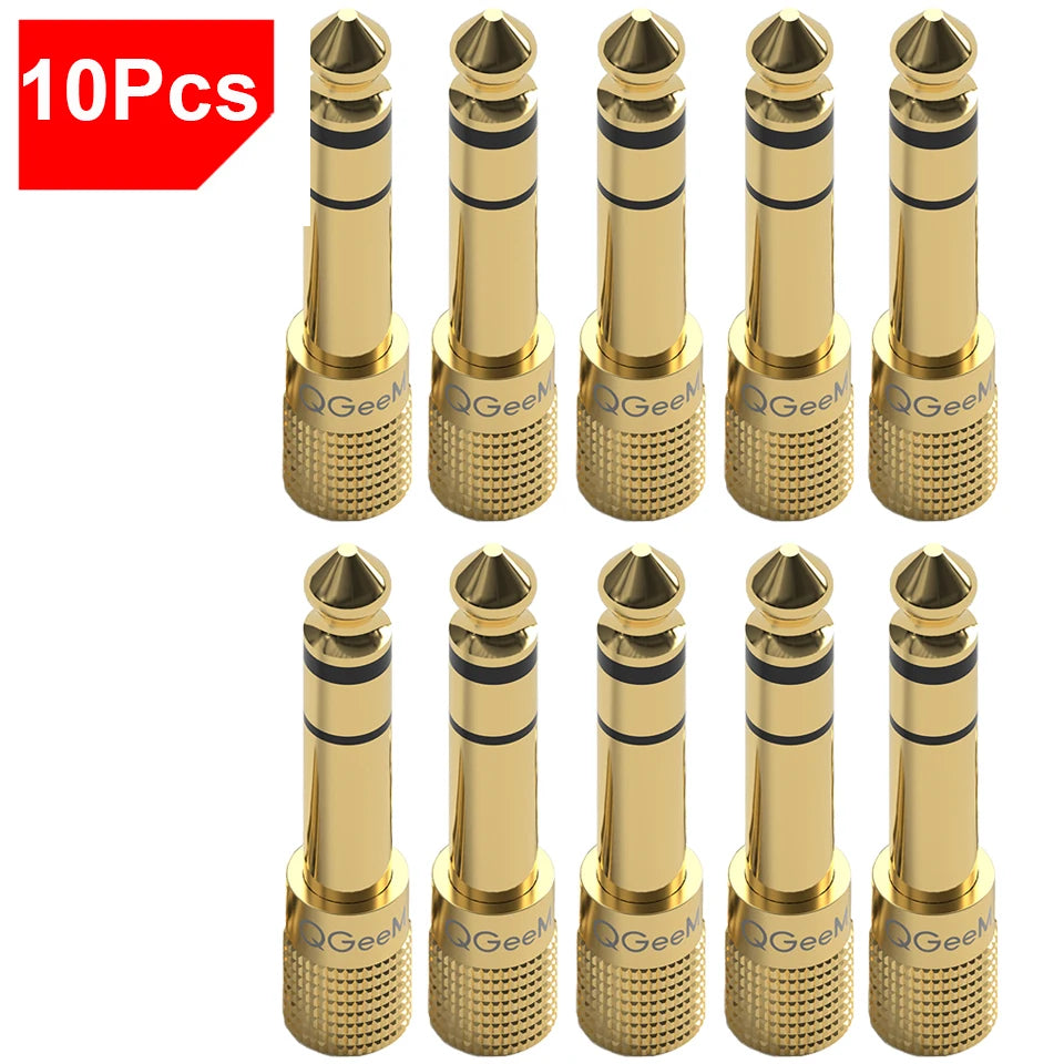 QGeeM Jack 6.5 6.35mm Male Plug to 3.5mm Female Connector Headphone Amplifier Audio Adapter Microphone AUX 6.3 3.5mm Converter
