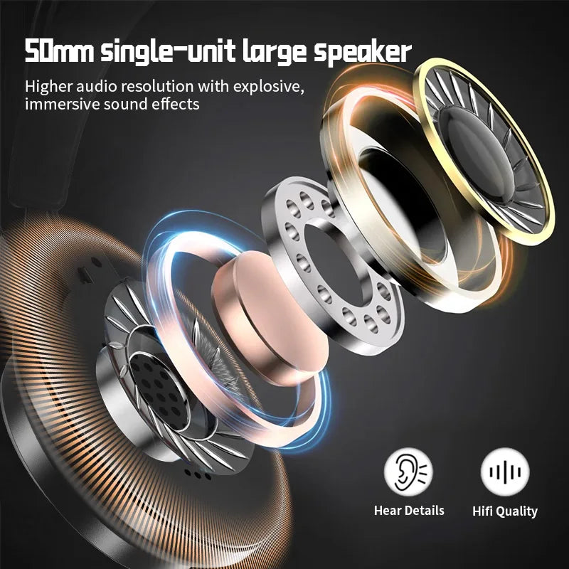 Acinaci J11  Gaming Headset for PS4 PC Xbox One PS5 Switch via 3.5mm Audio Jack, with Mic, LED Light