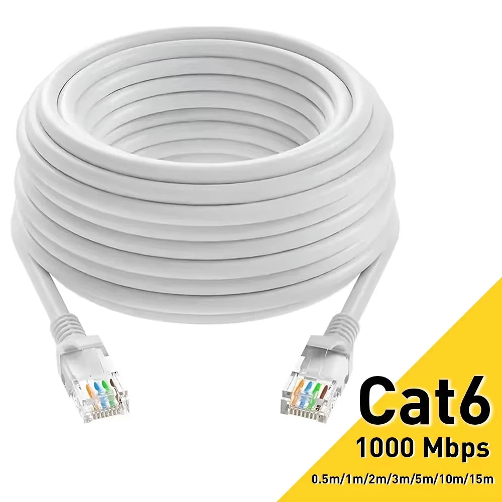 Ethernet Cable Cat6 Lan RJ45 UTP 1000Mbps Network Cord LAN Wire Internet Lead Cord Router Computer Cable for PC PS5 PS4 PS3 Xbox