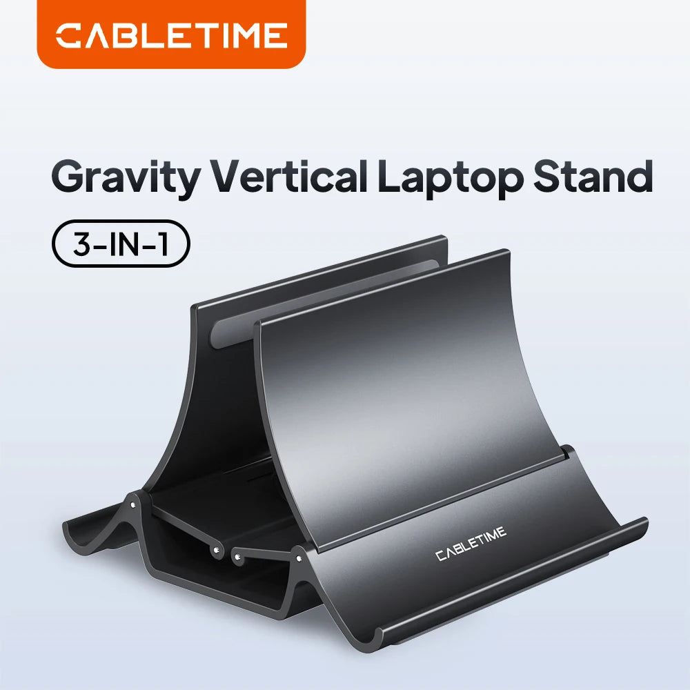 CABLETIME Vertical Laptop Stand Desktop Gravity Holder Notebook Support For MacBook Pro Air Surface HP Dell iPad Tablet Stand