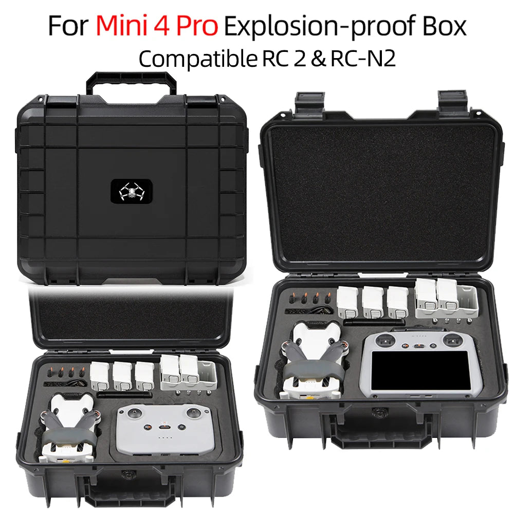 For DJI Mini 4 Pro Case Mini 4 Pro Explosion Proof Case Mini 4 Pro Bag Portable Waterproof Box Hard Shell Large Capacity Case