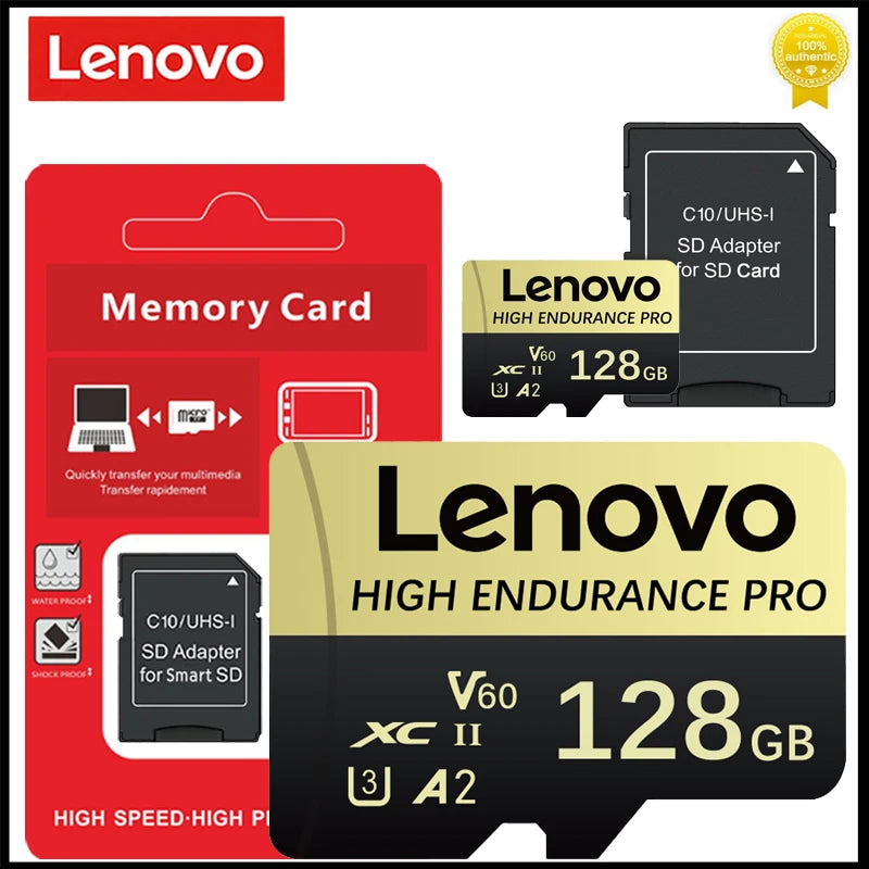 Lenovo SD Memory Card 2TB 1TB Class 10 High Speed Micro TF Card 1TB 512GB For Nintendo Switch PC Smart Phone SD Card 128GB 256GB