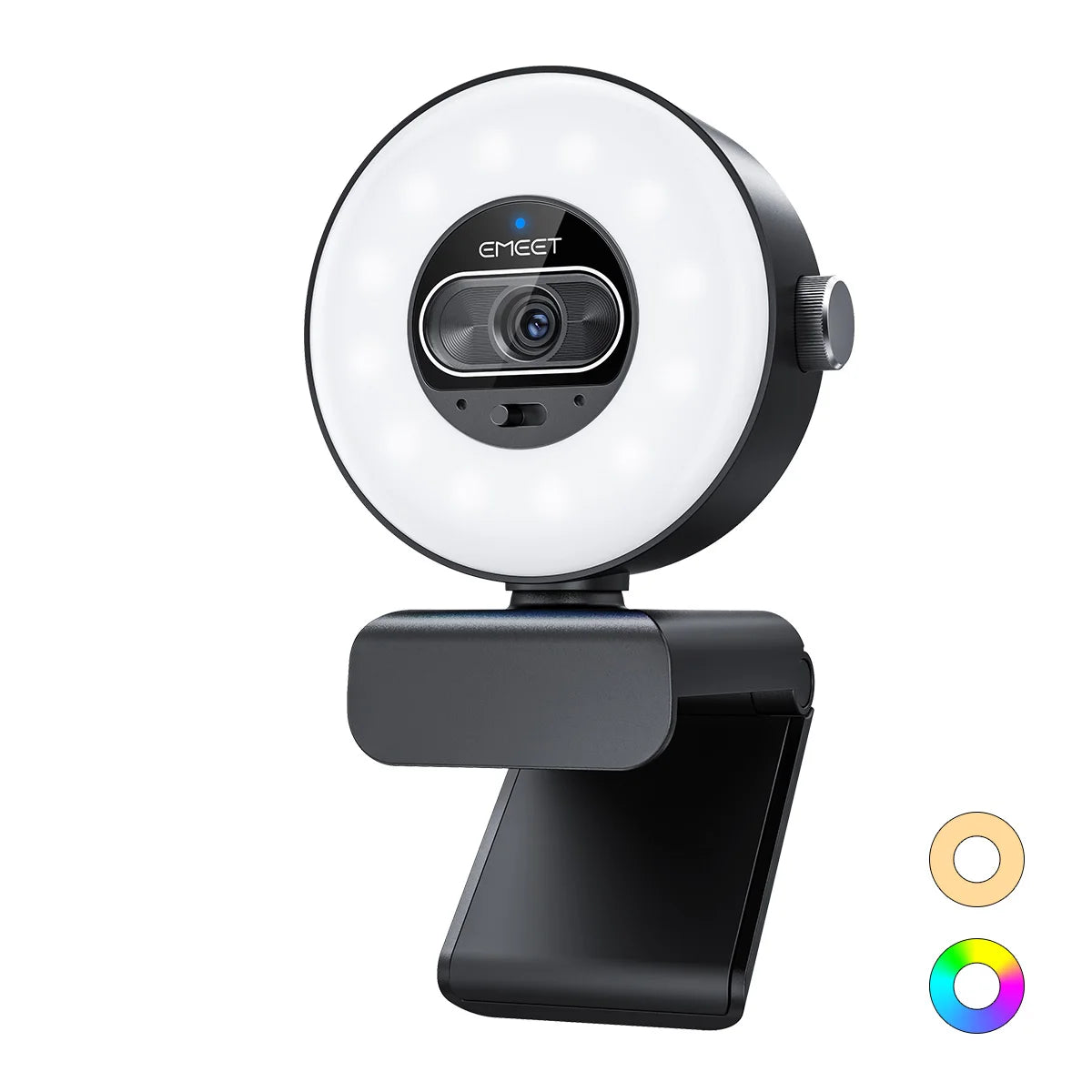 4K Webcam Light Control 1080P 60fps Autofocus Video Camera EMEET S600 Light USB Camera 8MP Streaming Web Camera for PC/Computer