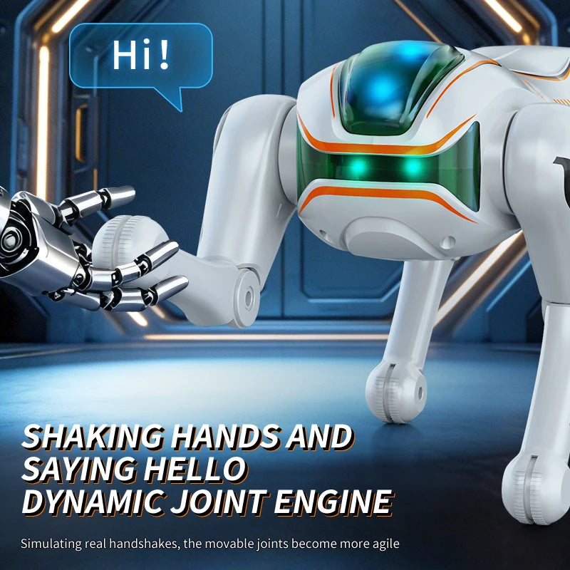 Remote Control Programming Simulation AI Machine Dog Voice Dialogue Electric Children's Intelligent Mechanical Dog Toy
