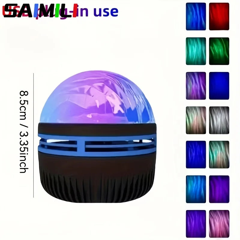 Starry Sky Projection Wave Stage Light with Remote Control USB for Camping Bedroom Decor Christmas Gifts Home Ambient Lighting