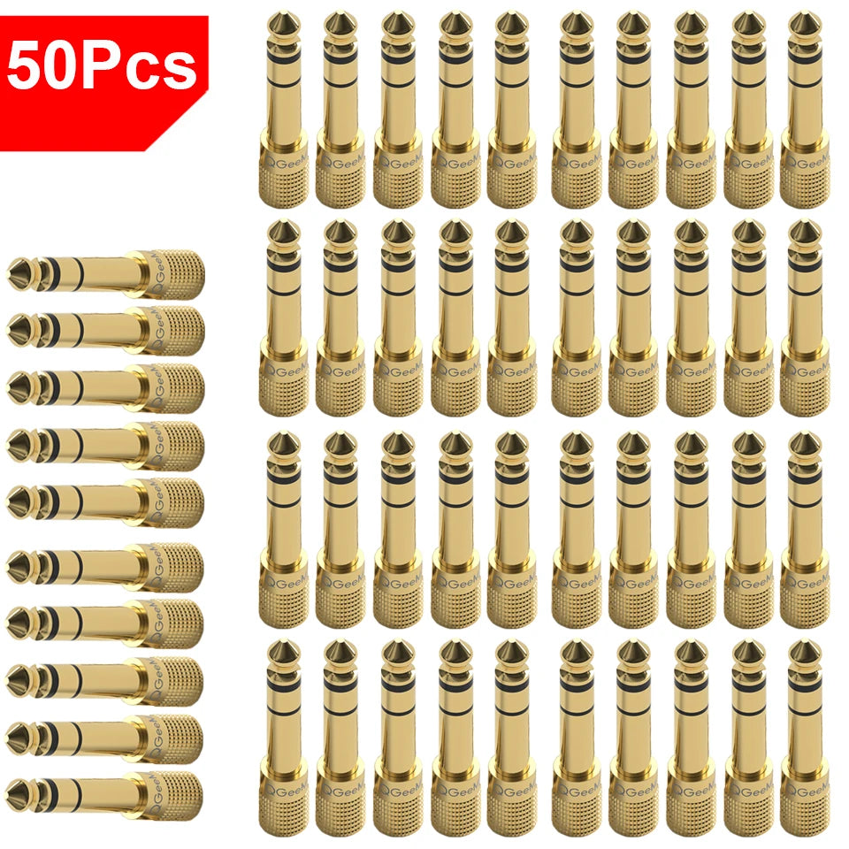 QGeeM Jack 6.5 6.35mm Male Plug to 3.5mm Female Connector Headphone Amplifier Audio Adapter Microphone AUX 6.3 3.5mm Converter