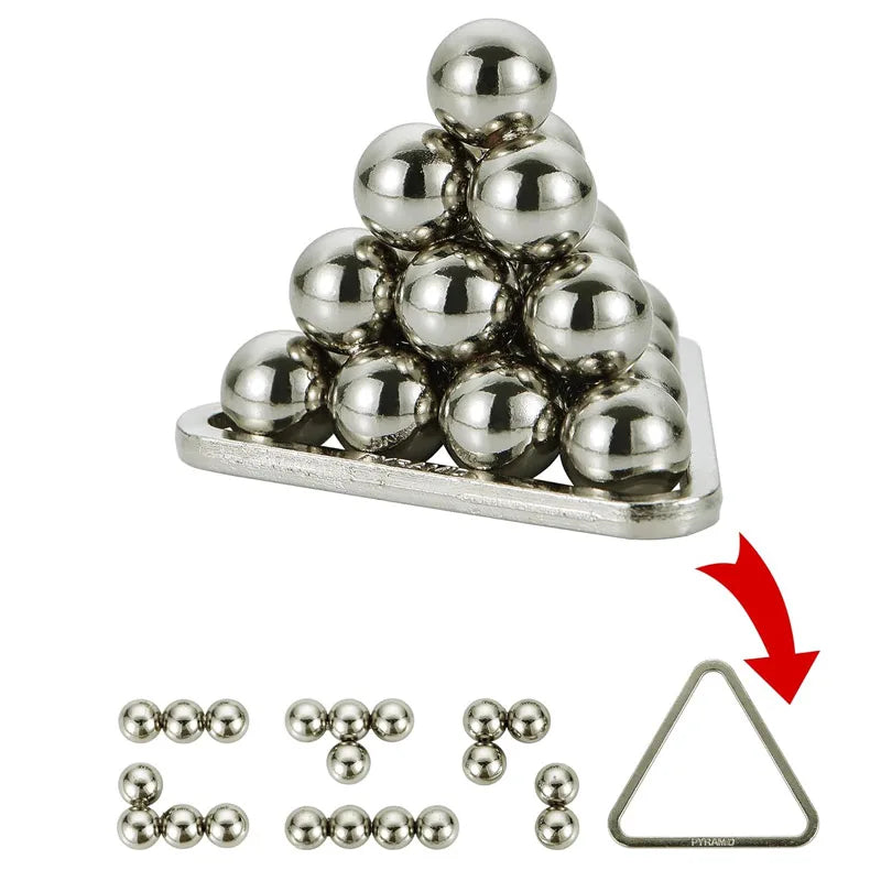 Difficult Metal Brain Teaser Puzzles for Adults Kids Magic Baffling IQ Logic Test Disentanglement Game Fun Challenge