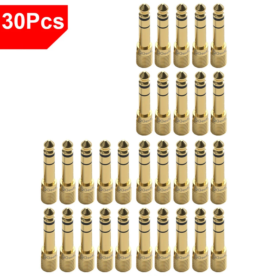 QGeeM Jack 6.5 6.35mm Male Plug to 3.5mm Female Connector Headphone Amplifier Audio Adapter Microphone AUX 6.3 3.5mm Converter