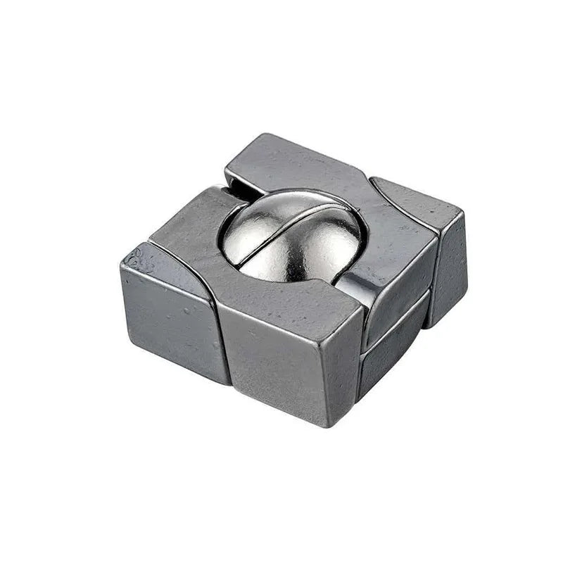 Difficult Metal Brain Teaser Puzzles for Adults Kids Magic Baffling IQ Logic Test Disentanglement Game Fun Challenge
