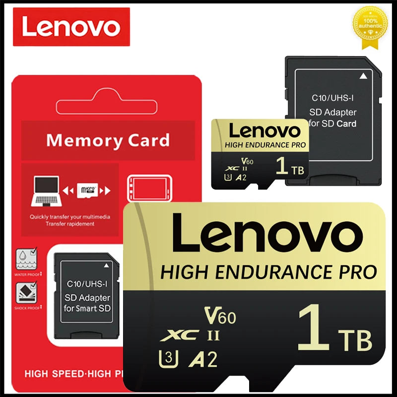 Lenovo SD Memory Card 2TB 1TB Class 10 High Speed Micro TF Card 1TB 512GB For Nintendo Switch PC Smart Phone SD Card 128GB 256GB