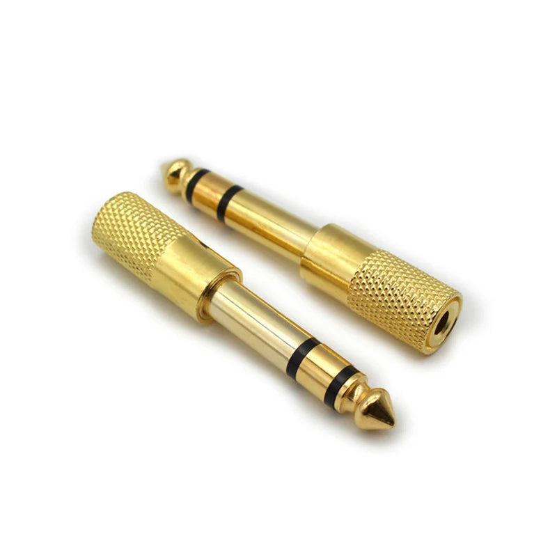 6.35 mm Male to 3.5 mm Female Headphone Adapter Wear-resistant Jack Converter Audio Plug Gold Plating Process Power Amplifier