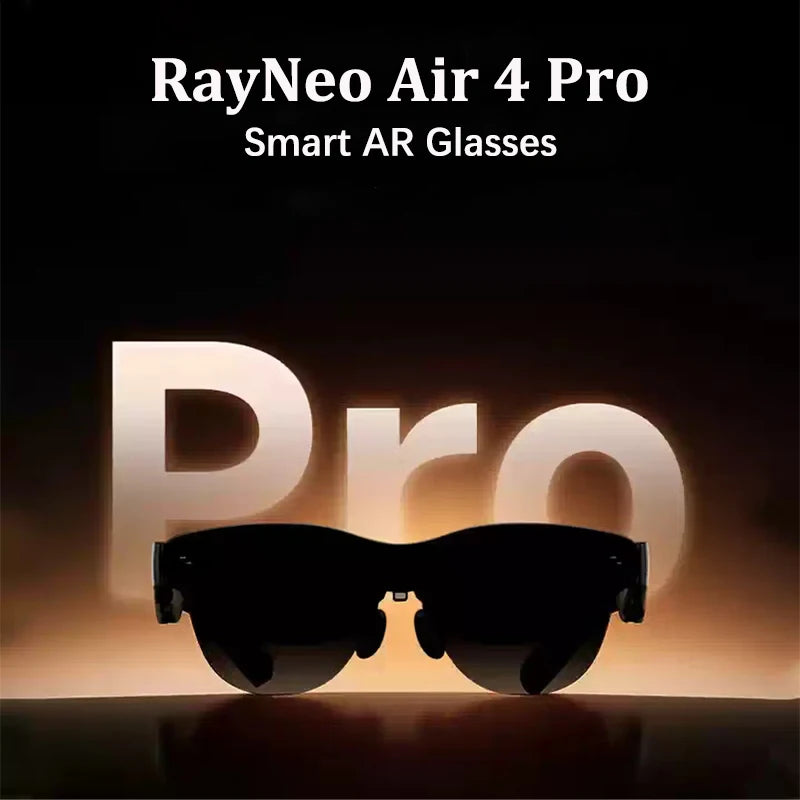 RayNeo Air 4 Pro Smart AR Glasses Supports HDR10 3840Hz 4 Speakers 1200 Nits Micro-OLED Dual-Layer Screen AR Glasses