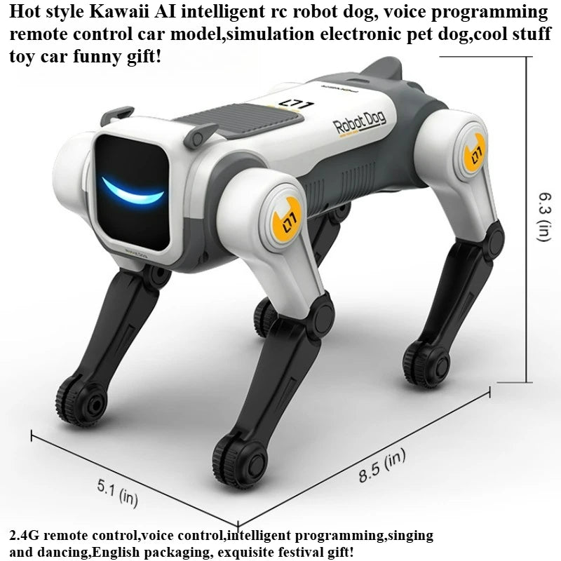 Cool Stuff Toy Car Funny Gift-Hot Kawaii AI Intelligent Rc Robot Dog,Remote Control Car,Electronic Pet Dog,Rc Cars Toys for Kids