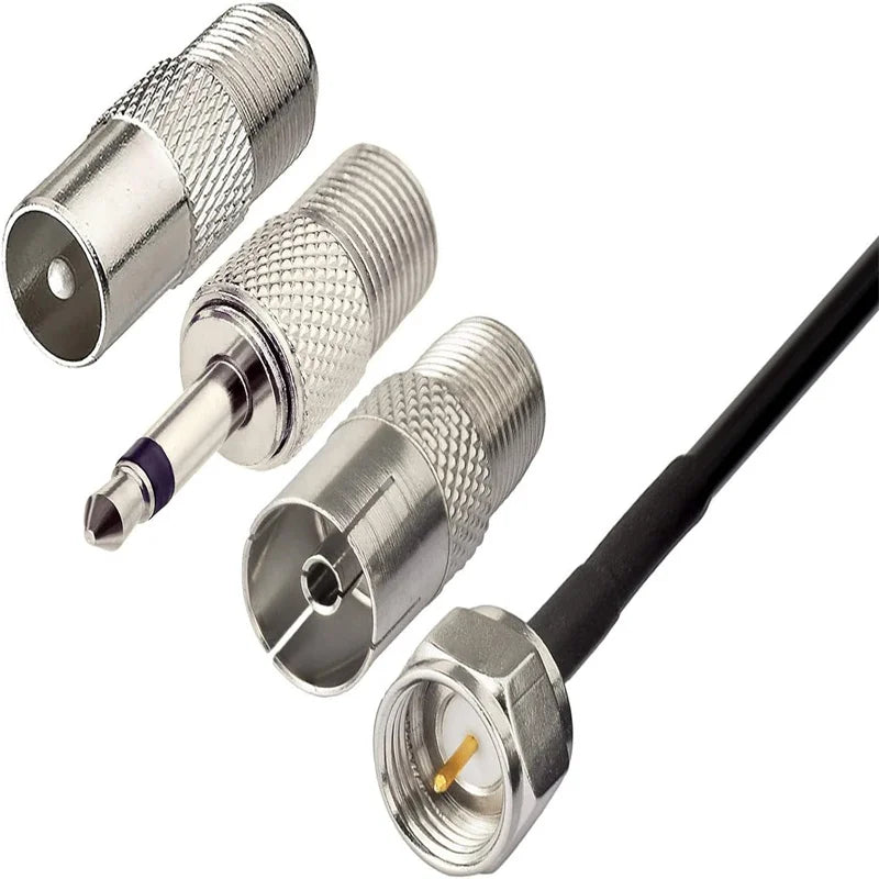 FM Radio Antenna FM F-Head Sheep Horn Antenna for Car FM TV Radio Station 75 ohms F Female Head to TV3.5 Mono