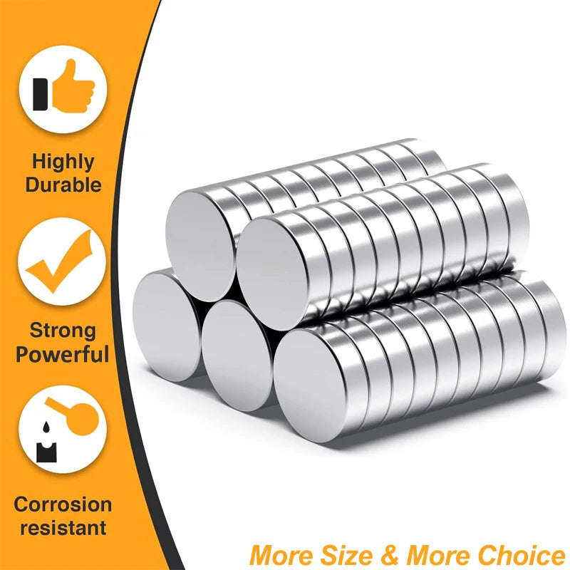 Super Powerful Magnet Round Disc Magnet for Fridge Home Office Craft 6x3 8x2 8x3 10x2 10x3 12x2 12x3 15x2