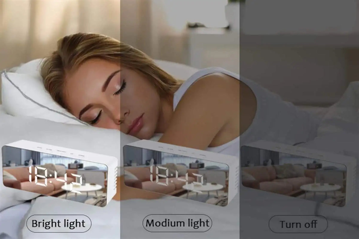 LED Digital Alarm Clock Electronic Desktop with Temperature Display for Bedroom Home Office Suitable for Teens And Kids