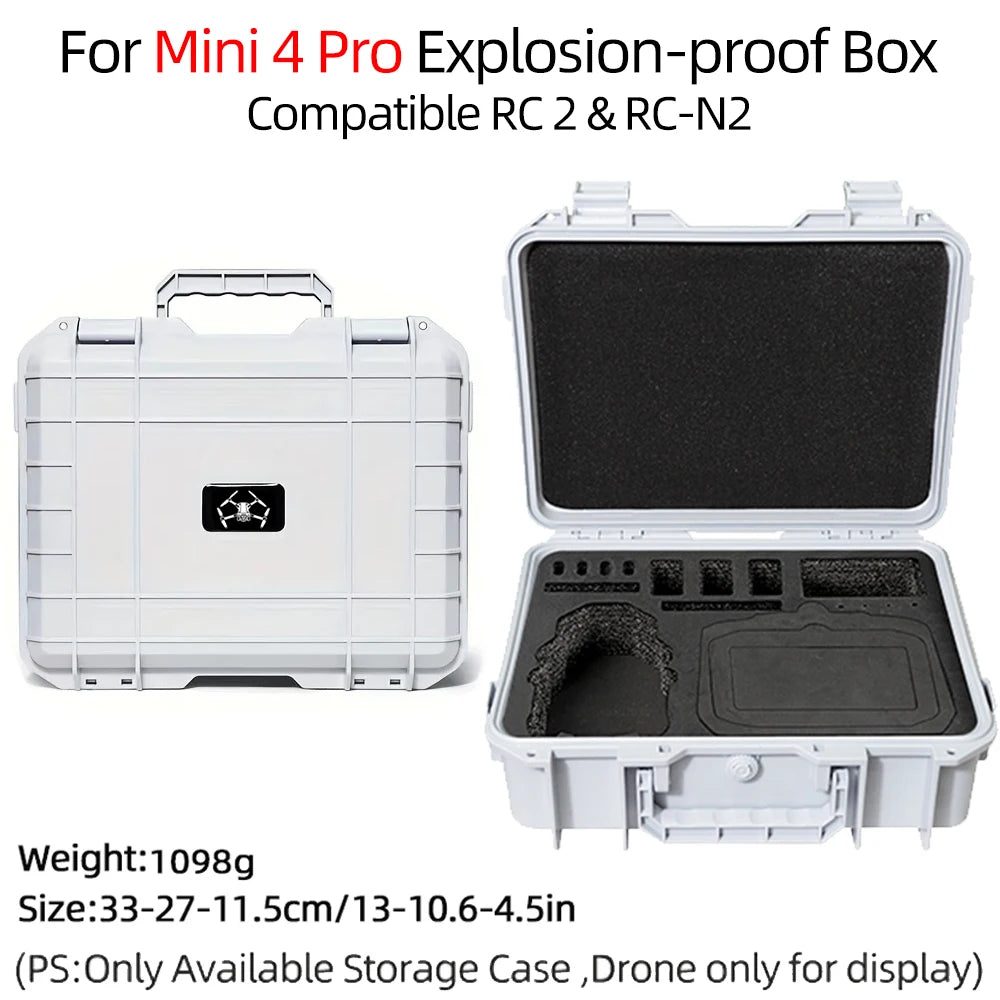 For DJI Mini 4 Pro Case Mini 4 Pro Explosion Proof Case Mini 4 Pro Bag Portable Waterproof Box Hard Shell Large Capacity Case