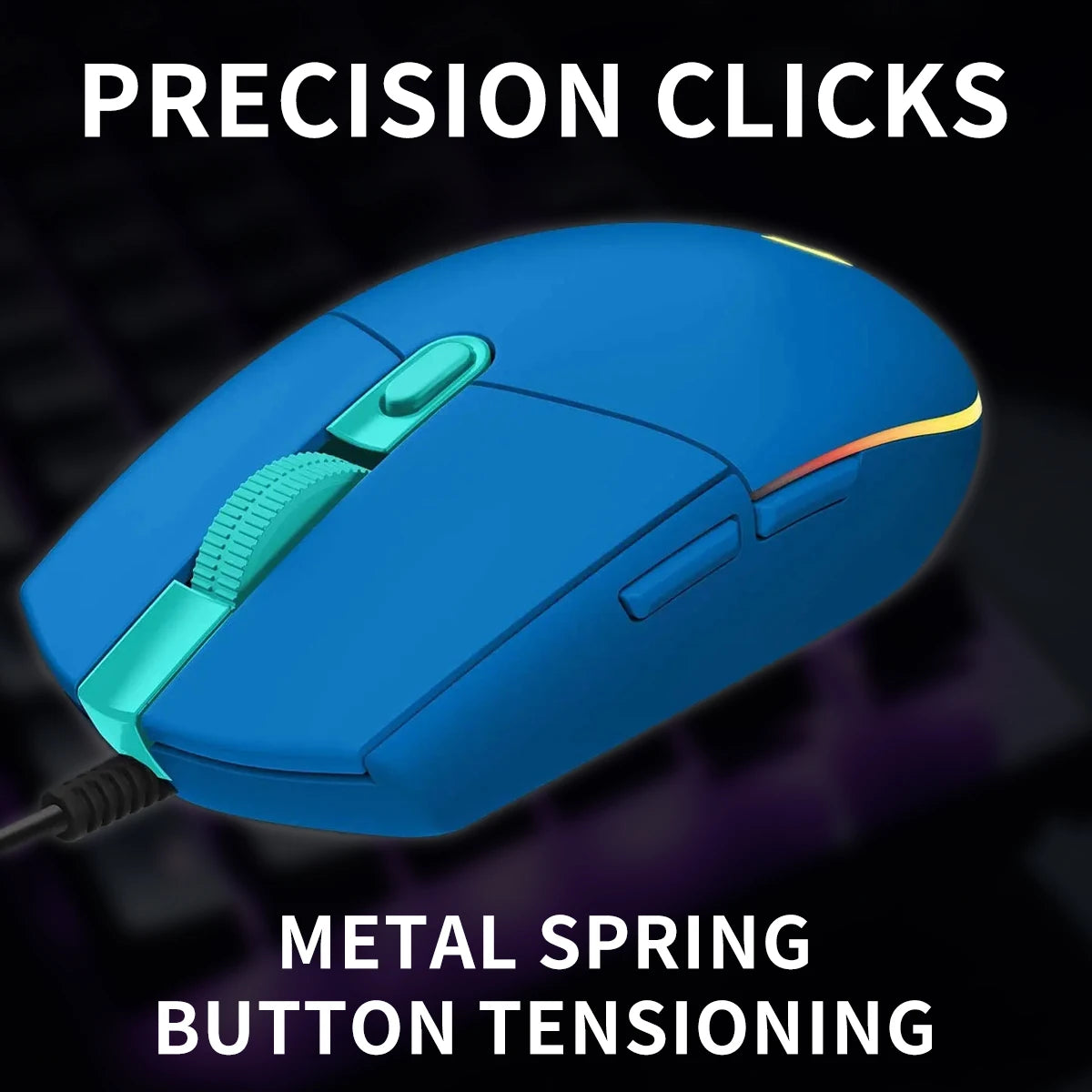 Logitech G203/G402 E-sports office mouse with powerful electronic performance and wide-area quiet noise reduction.