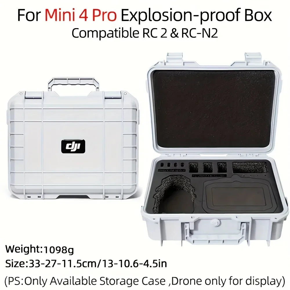 For DJI Mini 4 Pro Case Mini 4 Pro Explosion Proof Case Mini 4 Pro Bag Portable Waterproof Box Hard Shell Large Capacity Case