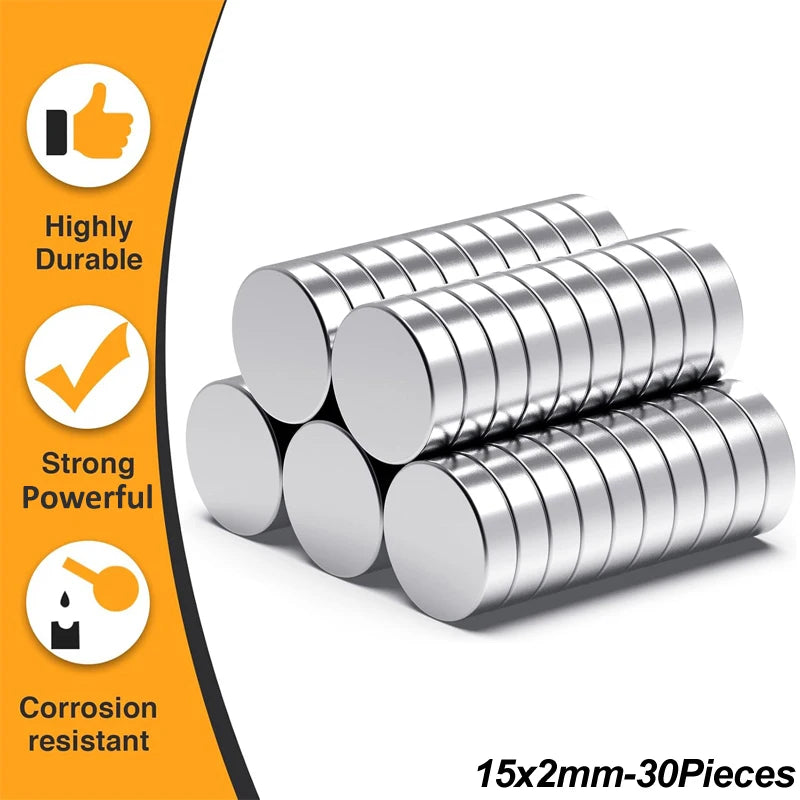 Super Powerful Magnet Round Disc Magnet for Fridge Home Office Craft 6x3 8x2 8x3 10x2 10x3 12x2 12x3 15x2